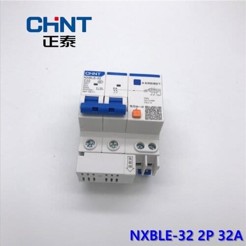 CHNT Miniature Leakage Circuit Breaker DZ47LE NXBLE-32 Type C 2P 6A 10A 16A 20A 25A 32A Household Air Switch CHINT RCBO