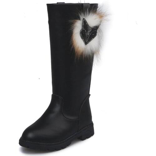 New Winter Children Leather Snow Boots Girls Princess Performance Kids Fashion Boots Student Baby Toddler Shoes Martin Boots