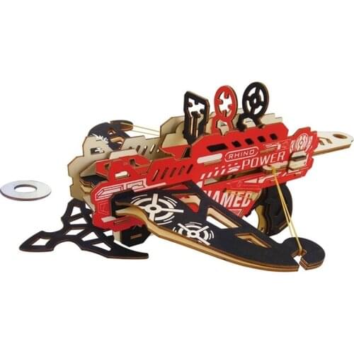 DIY 3D Wooden Puzzle Sword crossbow Assembly Kit 3 Running weapon Ice Bow Gun Toys for Children Child Boys For Christmas Gift