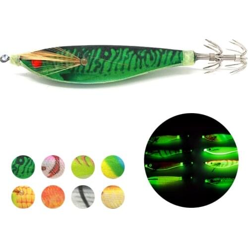 Gorgons 10cm/10g Squid Jig Fishing Lure Artificial Shrimp Bait Luminous Japanese Hook Eging Squid Cuttlefish Jigs