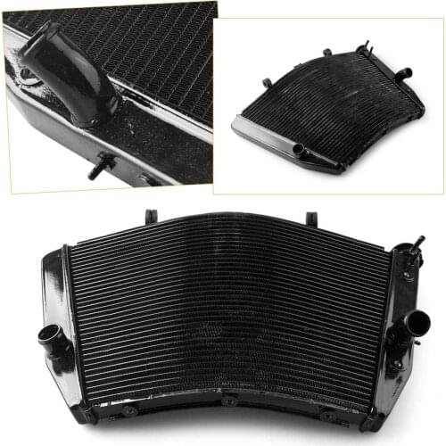 GSXR 1000 K7 Motorcycle Cooler Radiator For Suzuki GSXR1000 2007 2008 Black Aluminum Engine Cooling Assembly