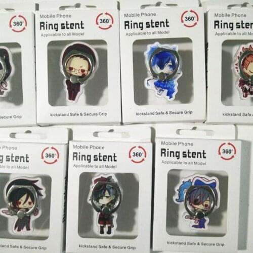 1 Pcs New Anime Black Butler Finger Ring Mobile Phone Stand Holders Acrylic 360 Degree Ring Stent Figure Toys Gift