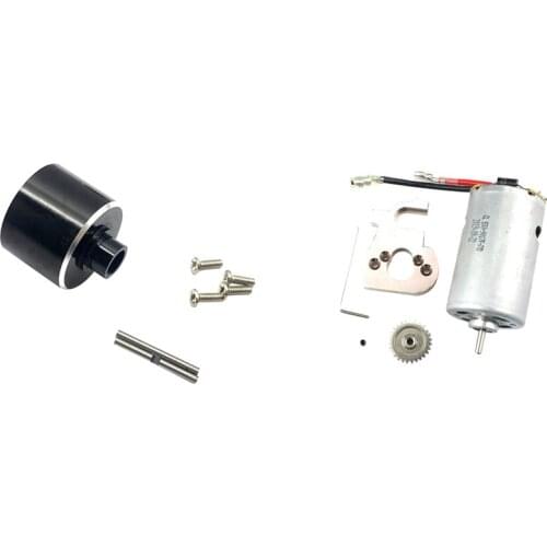 Metal 550 Carbon Brush Motor+ Motor Mount with for WLtoys 144001 1/14 RC Car Metal Upgrade Differential Box Case
