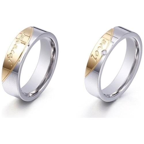 Fashion titanium steel ring forever love stainless steel couple rings jewelry