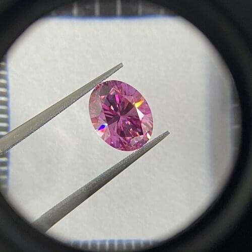 Mosangnai Classic Fancy Pink Diamond VVS1 Excellent Cut Heart Shape 8X8MM 2 Karat Loose Gemstone Moissanite Pirce Per Carat