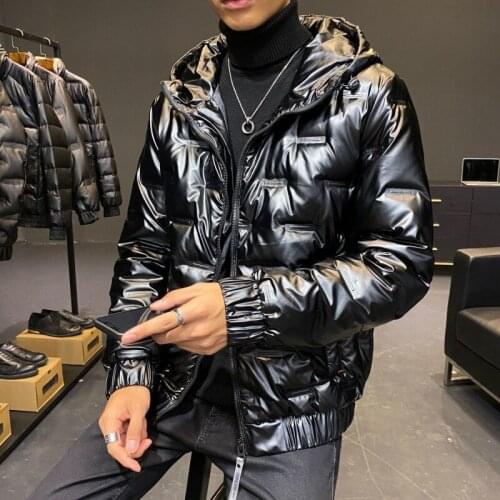 2021 Mens Short Glossy down Jacket New Trendy Handsome Winter Clothing Warm down Jacket