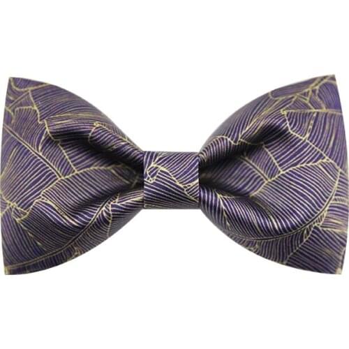 New Free Shipping fashion Mens male Printed Printed bow tie men and women married groom groomsman England gold leaf