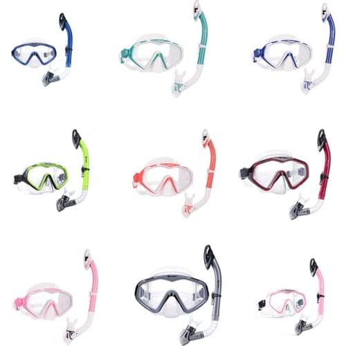 New Free Dive Mask Snorkeling Goggles Swimming Equipment Snorkel Breathing Tube Kits Anti-Fog UV Waterproof Diving Glasses Suit
