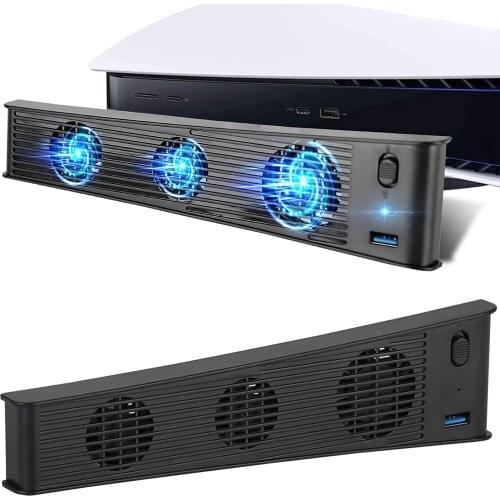Temperature Control Cooling Fan Game Console External USB 3 Fans Cooler Mini Cooling System With LED Indicator For PS5 2 Version