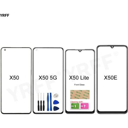 For Vivo X50 Lite Front Glass Panel For Vivo X50 X50E (No Touch Screen) Outer Glass Cover Repair Assembly Parts