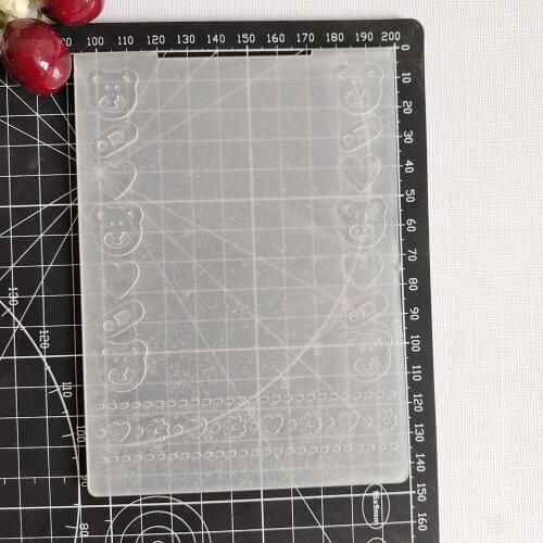 Cute Bear Embossing Folder Design For DIY Paper Cutting Dies Scrapbooking Card Making Plastic Plate Size 10.5*14.5cm