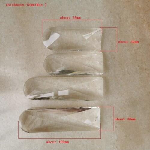 10pcs/lot clear semicircle multi-facet crystal long bar prism chandelier crystal with 1 hole Home Curtain Accessories