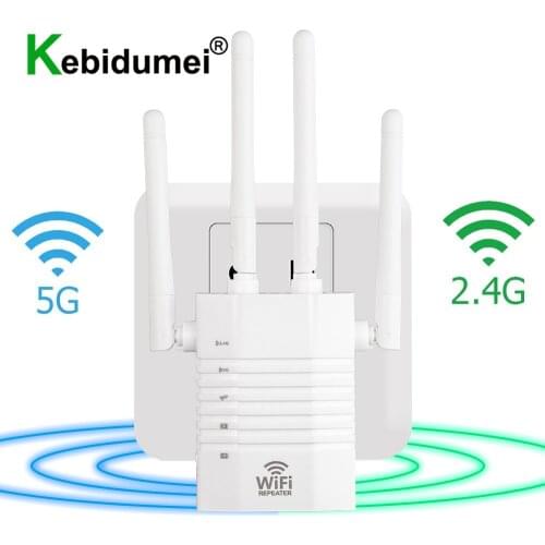 5G Long Range Wireless WiFi Repeater WiFi Extender 1200Mbps 5Ghz 2.4Ghz Wi Fi Router Signal Booster Amplifier Repiter