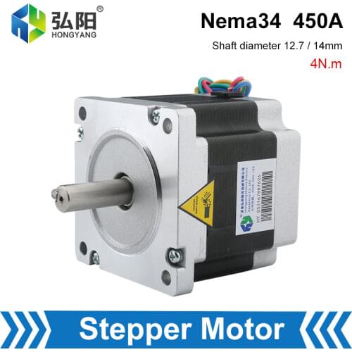 Nema34 Stepper Motor 78x60 4A 2-Phase 4Nm D=12.7mm 14mm 4-Wire 450A Motor CNC Laser Engraving Woodworking Milling Machine
