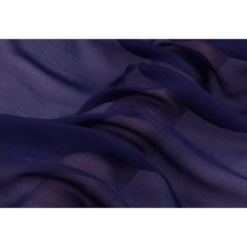 Howmay 100% pure silk fabric chiffon 5m/m 140cm 55" dark purple 44# color for scarf dress scarf decoration