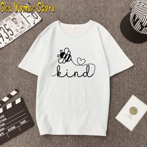 Your Own Kind of Beautiful Color Funny Bee Print 100%cotton Women Tshirt Short Sleeve Tee Shirt Casual Summer Tops for Women