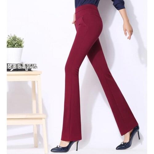 Spring and Autumn Slim stretch fabric pants high waist large size micro-sla pants Slim was thin speaker solid color trousers
