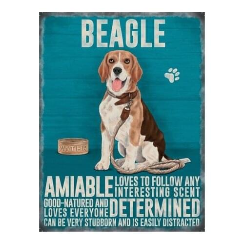 VINTAGE- RETRO - DOG LOVERS GIFT- METAL SIGN- BEAGLE -353