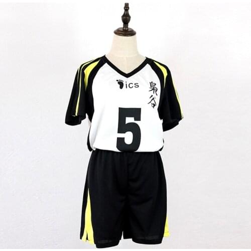 No.5 Akaashi Keiji No.4 Bokuto Koutarou Volleyball Uniform Cosplay Haikyuu Fukurodani Academy Jersey Volleyball Team Top+Shorts