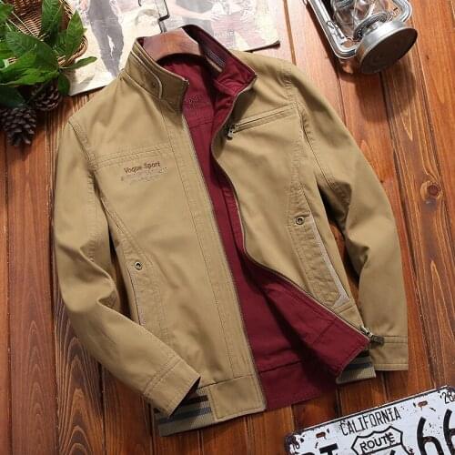 High-quality Senior Mens Jacket Mens New Casual Fashion Jacket Autumn Mens Double-sided Wear Large Size Jacket Stand Collar