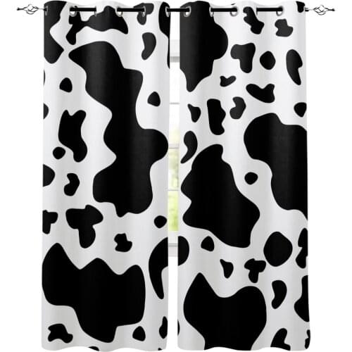Cow Texture Kitchen Curtains Bedroom Decor Items Curtain Panel Window Curtains for Living Room