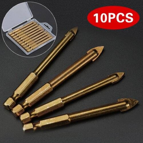 10pcs 6mm Alloy Spear Head Tungsten Carbide Drill Bit For Glass Tile Core Drill Bits Porcelain Tools Accessories