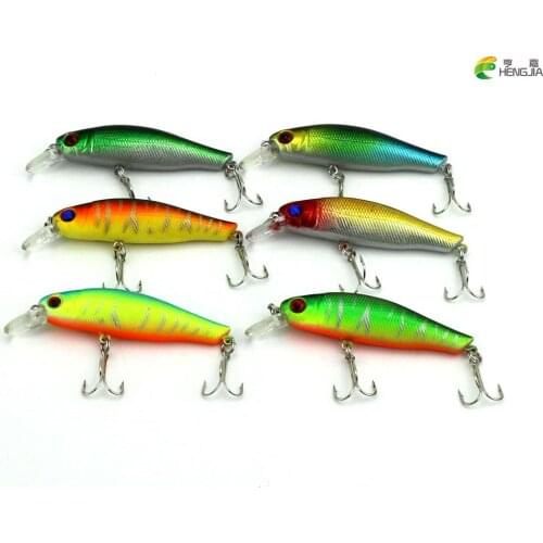 HENGJIA 12pcs fishing lures walleye crankbaits 8.5CM 8.9G Minnow Hard fishing baits freshwater wobblers pesca fishing tackles