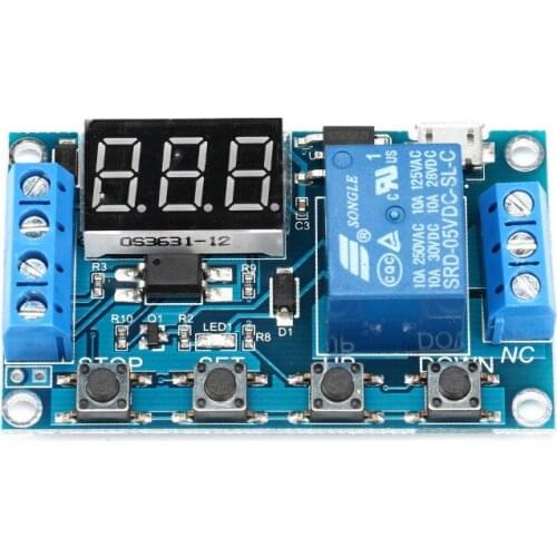 5PCS DC 5V 12V 24V LED Light Digital Time Delay Relay Trigger Cycle Timer Delay Switch Circuit Board Timing Control Module DIY