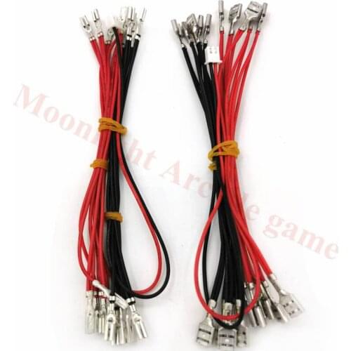 5V Arcade LED Wire harness 2.8mm 6.3mm Female Terminals 2Pin Connector For Illuminated Push Button Arcade Zero Delay USB Board