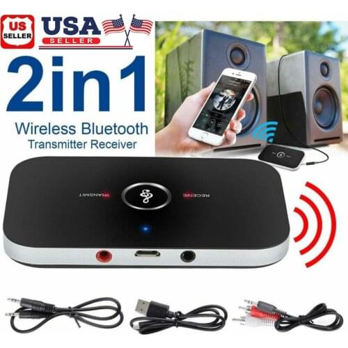 B6 Wireless Bluetooth Audio Transmitter Receiver 2in 1 3.5mm AUX Jack A2DP Stereo Wireless Audio Adapter for TV