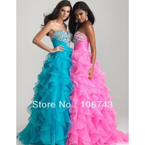 Free shipping 2020 new style Sexy bride wedding Custom size tiered crystal ball gown prom dress