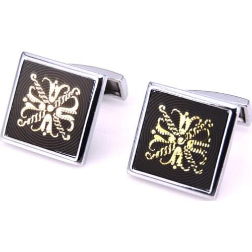 C-MAN Luxury Gold Flower shirt cufflink for mens Brand cuff buttons cuff links High Quality Silvery abotoaduras Jewelry