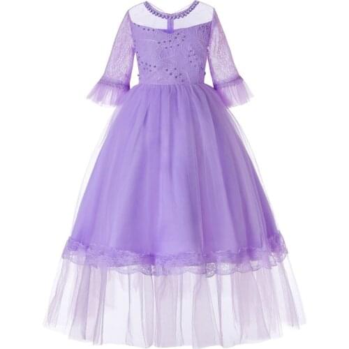 Childrens Half-Sleeve Shirt Lace Princess Dress Kids Dress Girls' Flower Boys/Flower Girls Evening Dress Bridesmaid Dresses