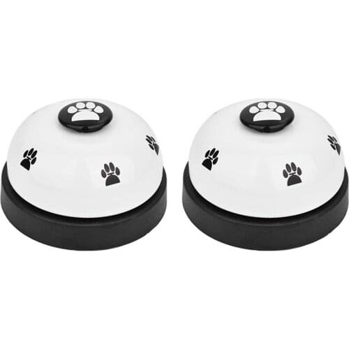 Pet Bell, 2 Pack Metal Bell Dog Training With Non Skid Rubber Bottoms Dog Doorbell For Potty Training Clear Ring Pet Tool Comm