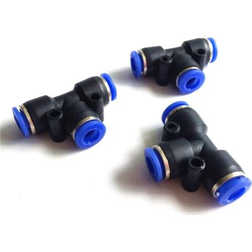 H163 Quality Slip lock 6mm Quick 3 Way Tee Connector Plastic Joint Misting Cooling Accessories Pneumatic Pipe Fitting 50Pcs/lot