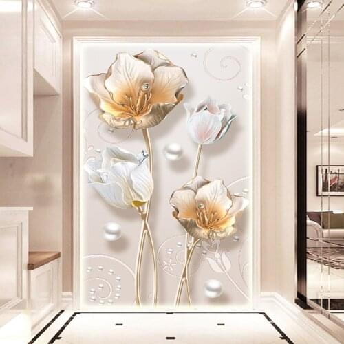 Customized Size Windows Glass Film Door Stickers Modern Sticker Art Opaque Self-Adhesive OR Static Cling Flowers