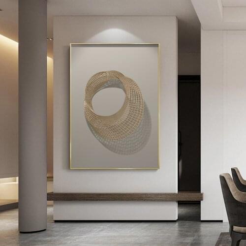 Entrance Painting Modern Minimalist Geometric Aisle Corridor Hanging Painting Vertical Background Wall Mural