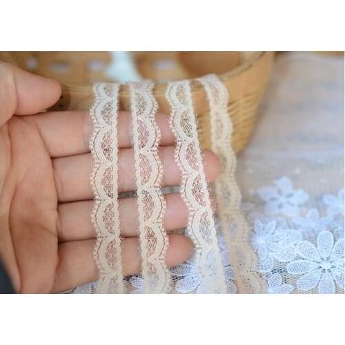 2021Wholesale 30 Meters 1.1cm Width Sewing Supplies Lace Trim Lace Ribbon Curtain Lace Accessories