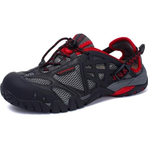 Summer Fashion Sandals Men Outdoor Trekking Mesh Beach Breathable Mens Shoes Luxury Brand Wear Casual Man Shoes Plus Size 36-47