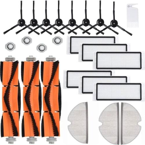 25-Pack Replacement Parts for Xiaomi Roborock S5 S Max S6 S60 S65 Filter Accessories Vacuum Cleaner Replenishment Kit