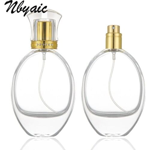 Nbyaic glass bottle perfume sub-bottle 50ml large capacity perfume replacement bottle fine mist spray bottle empty bottle 1pcs