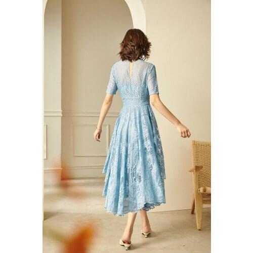 New Elegant Long Bridesmaid Dresses Ever Pretty A-Line V-Neck Short Sleeve Tulle Wedding Party Dress For Woman 2021 VestidosC003