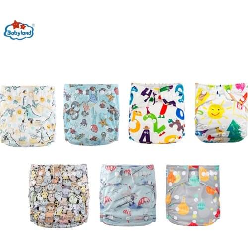 U Pick 7 diapers + 7 Inserts Baby Cloth Diapers One Size Adjustable Washable Reusable Cloth Nappy for Baby Girls and Boys