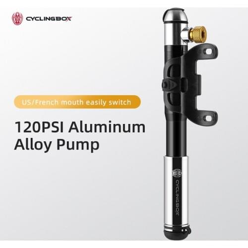 Portable Inflator Bicycle Pump With Mount 120PSI High Pressure Inflator Telescopic Presta Schrader Valve Universal Bike Pump