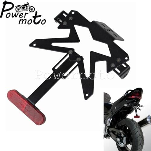 Adjustable Motorcycle Rear Tail Tidy License Plate Bracket Fender Eliminator Number Plates Holder For Honda Kawasaki Sport