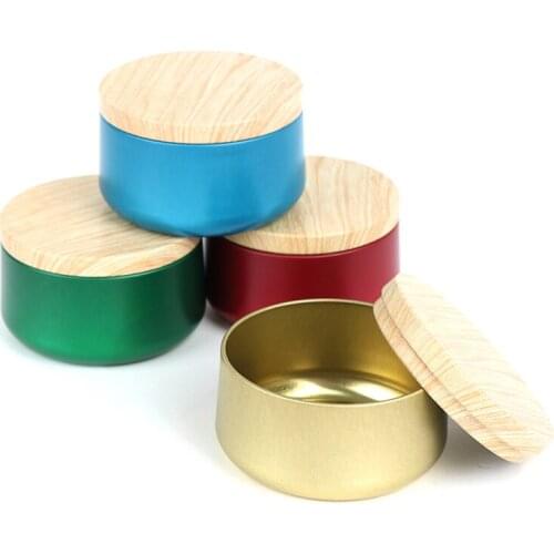 Luxury Candle Jars with Lid Bulk Round Candle Container Tins Empty Storage Box for DIY Salves Skin Care Beauty Samples