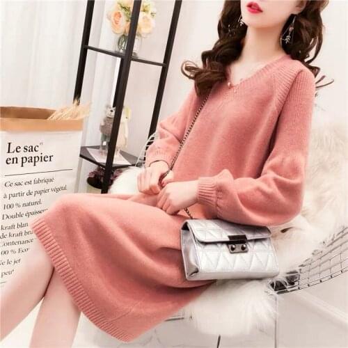 Spring/autumn women sweaters computer knitted sweates pullovers women high elastic clothing v-neck mid-long sweaters