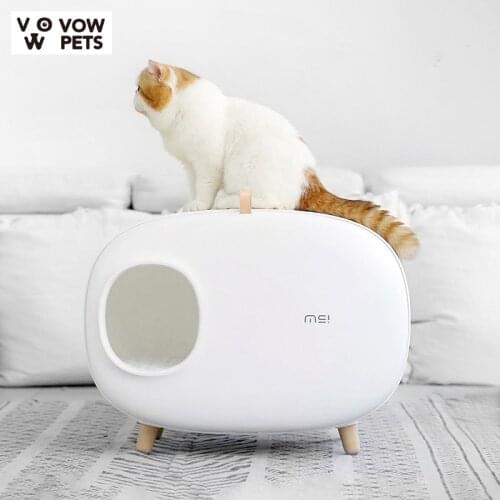 VOW Pets 2021 New Pet Cat Litter Box Fully Enclosed Cat Poop Tray Cat Toilet Pet Supplies Hot Sale
