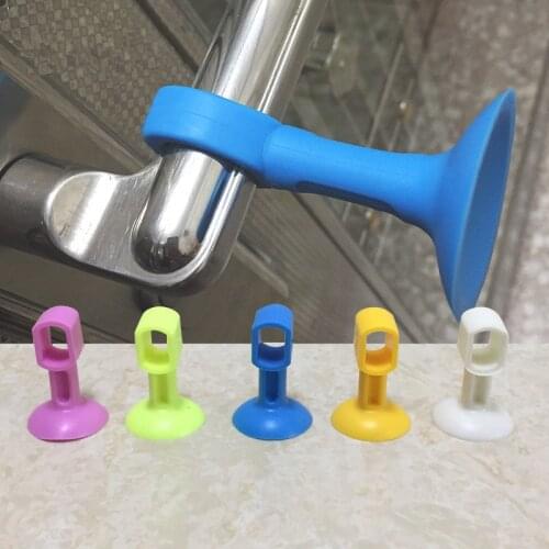 1/5Pcs Doorknob Wall Mute Crash Pad Cushion Cabinet Door Handle Lock Silencer Attached Silicone Anti-collision Door Stopper