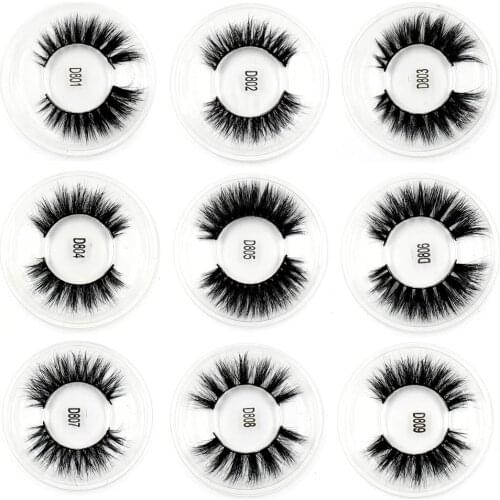 100PCS False Eyelashes handmade real mink fur 3D false eyelash strip lashes Natural volume cruelty free Makeup Eyelashes DHL UPS